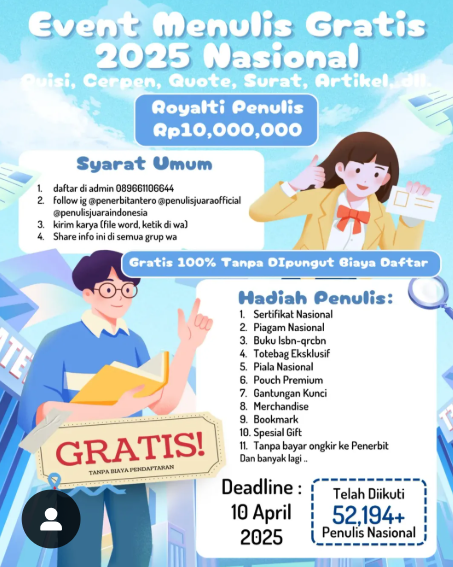 Event Menulis Gratis 2025 Nasional