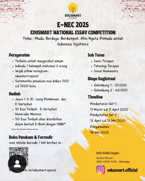 E-nec 2025 ( EDUSMART NATIONAL ESSAY COMPETITION )