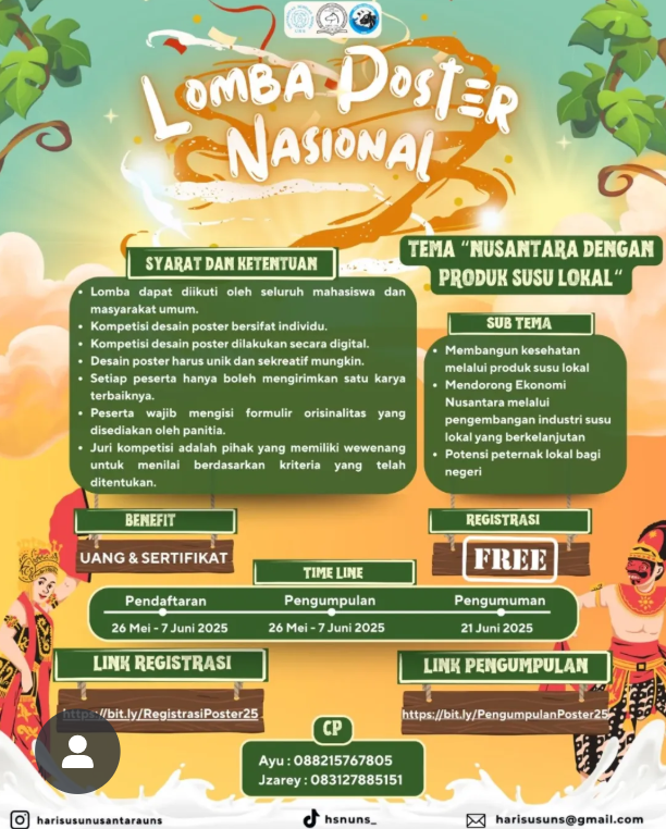 LOMBA POSTER NASIONAL '' NUSANTARA DENGAN PRODUK SUSU LOKAL