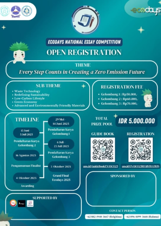 ECODAYS NATIONAL ESSAY COMPETITION