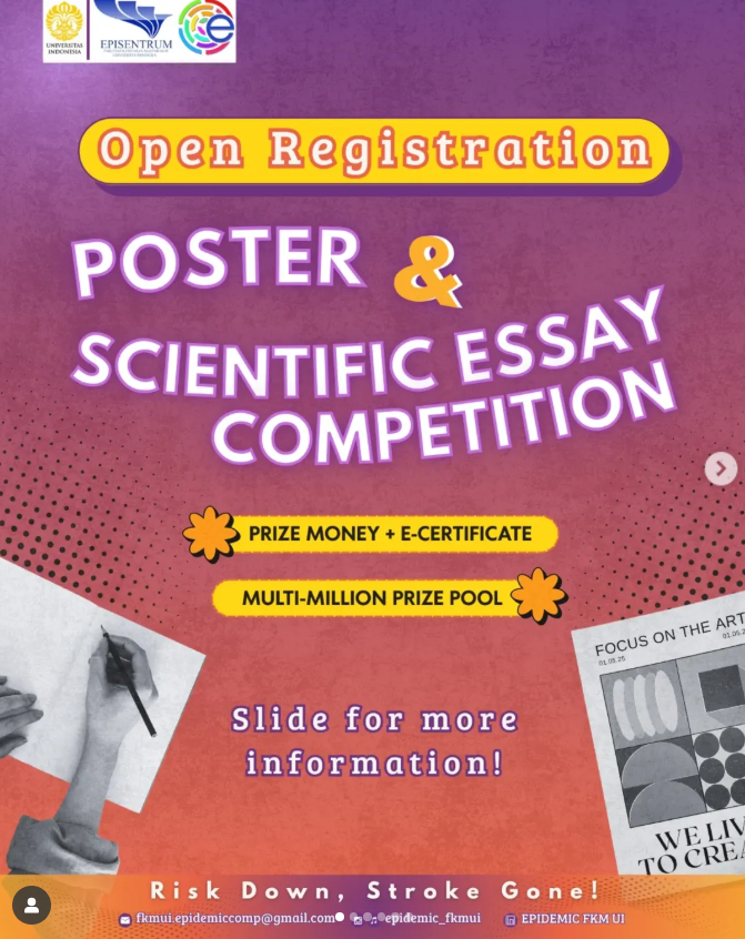 [OPEN REGISTRATION POSTER AND SCIENTIFIC ESSAY COMPETITION EPIDEMIC 2025]