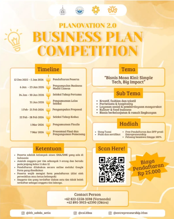 PLANOVATION 2.0 BUSINESS PLAN COMPETITION 